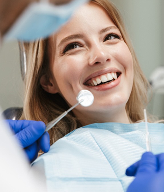 Dental patient smiling